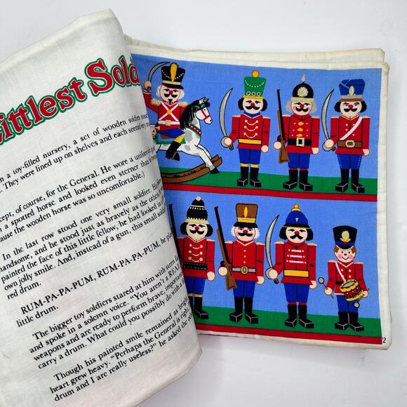Vintage Handmade Fabric Children's Book – "The Littlest Soldier" Christmas Story - Picture 5 of 5